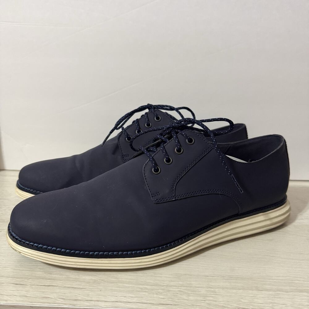 Cole Haan Men's Original Grand Plain Toe Oxford Blue Leather C27998 Size 13M